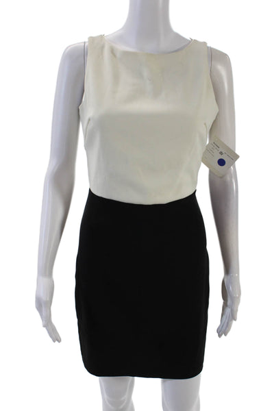 Mark & James by Badgley Mischka Womens Body Con Dress White Black Size 4