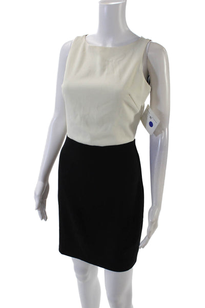 Mark & James by Badgley Mischka Womens Body Con Dress White Black Size 4