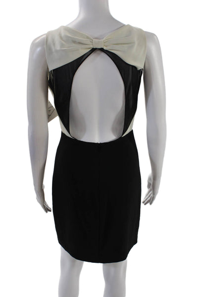 Mark & James by Badgley Mischka Womens Body Con Dress White Black Size 4