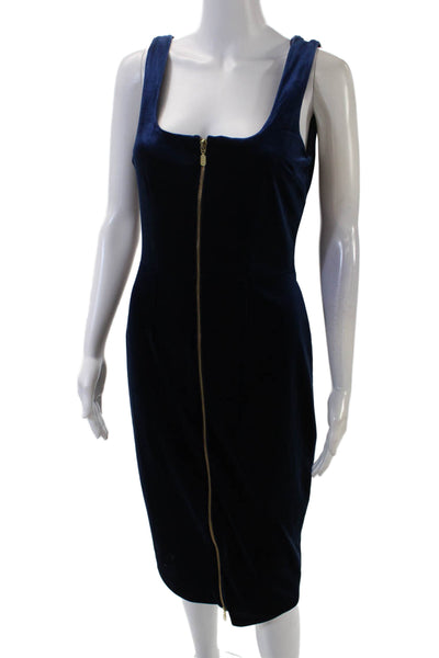Mark & James by Badgley Mischka Womens Front Zipper Pencil Dress Blue Size 4