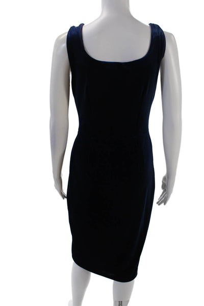 Mark & James by Badgley Mischka Womens Front Zipper Pencil Dress Blue Size 4