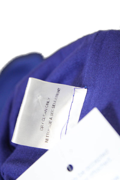 Belle Badgley Mischka Womens Sleeveless One Shoulder Shirt Dress Blue Size 4