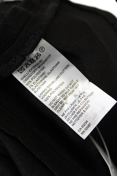 Pure Navy Womens Short Sleeves Knee Length Shift Dress Black Size 16