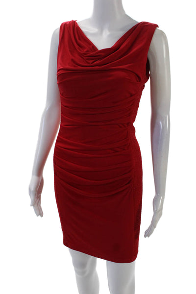 Mark & James by Badgley Mischka Womens Sleeveless Body Con Dress Red Size 6