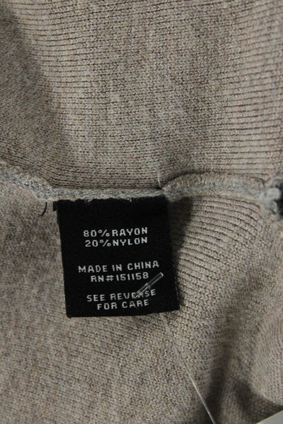 525 America Womens Long Sleeves Cardigan Sweater Light Gray Size Extra Small