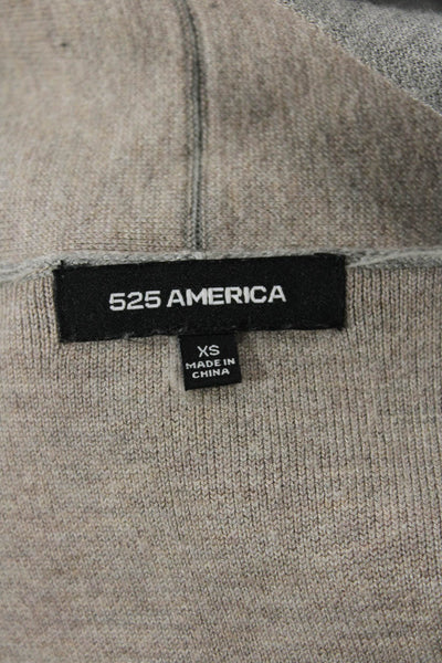 525 America Womens Long Sleeves Cardigan Sweater Light Gray Size Extra Small