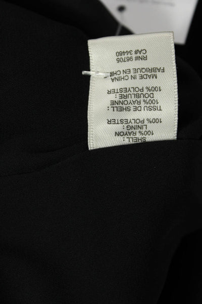 Rebecca Taylor Womens Short Wing Sleeves Tie Shoulder Blouse Black Size 4