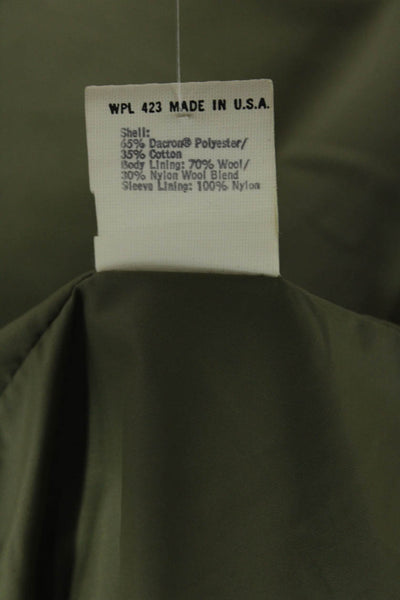Levi Strauss & Co Womens Hooded Full Zipper Jacket Green Cotton Size Small