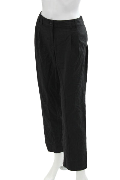 Michael Michael Kors Womens Striped Slim Leg Dress Pants Black Size 10