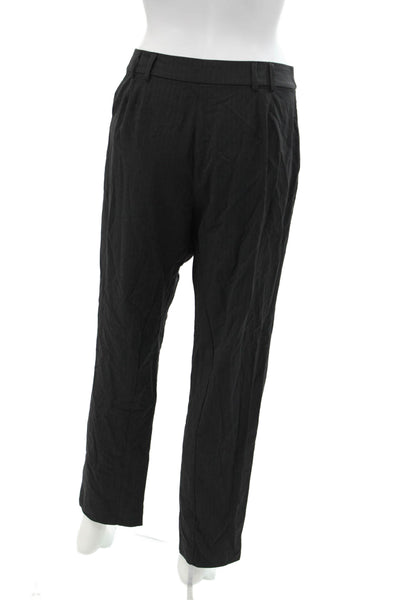 Michael Michael Kors Womens Striped Slim Leg Dress Pants Black Size 10