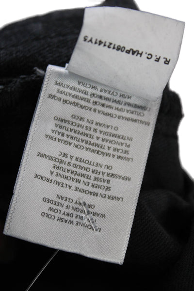 Re/Done Womens High Rise Skinny Leg Jeans Washed Black Cotton Size 24