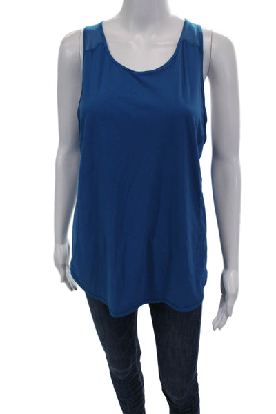 Lululemon Womens Scoop Neck Sleeveless Lined Casual Tank Top Blue Size S
