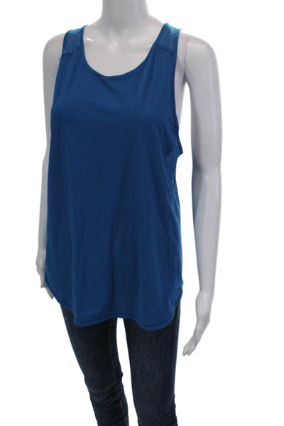 Lululemon Womens Scoop Neck Sleeveless Lined Casual Tank Top Blue Size S