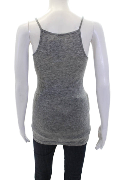 Morgane Le Fay Womens Heathered Round Neck Pullover Tank Top Gray Size S
