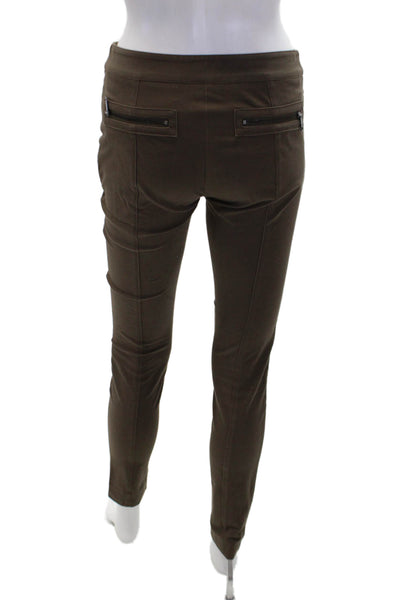 DKNY Womens Cotton Multi-Pocket Low-Rise Skinny Pants Trousers Brown Size 0