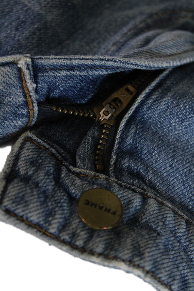 Frame Denim Womens Zipper Fly Le Grand Garcon Denim Shorts Blue Size 25