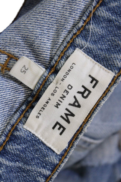 Frame Denim Womens Zipper Fly Le Grand Garcon Denim Shorts Blue Size 25