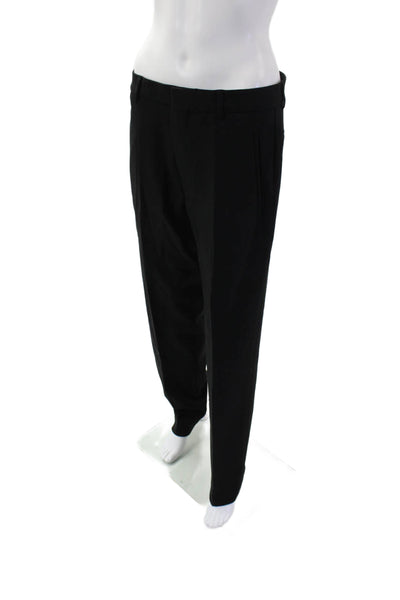 DKNY Womens Flat Front Straight Leg Trousers Black Size 30