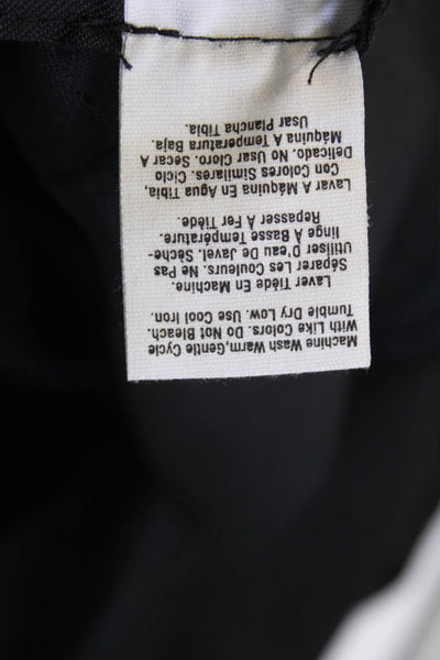 DKNY Womens Flat Front Straight Leg Trousers Black Size 30