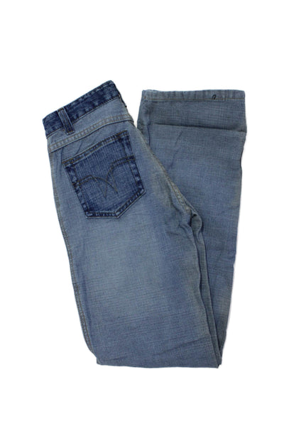 S.I.X. Jeans Womens Cotton Paneled Detail Cuffed Ankle Jeans Blue Size 40