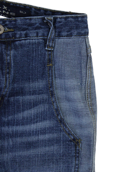 S.I.X. Jeans Womens Cotton Paneled Detail Cuffed Ankle Jeans Blue Size 40