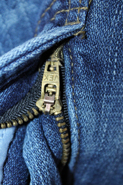 S.I.X. Jeans Womens Cotton Paneled Detail Cuffed Ankle Jeans Blue Size 40