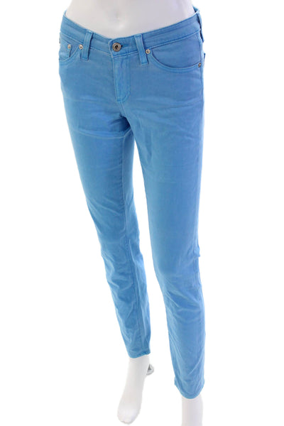 AG Adriano Goldschmied Womens Zipper Fly Mid Rise Stilt Cigarette Jeans Blue 26