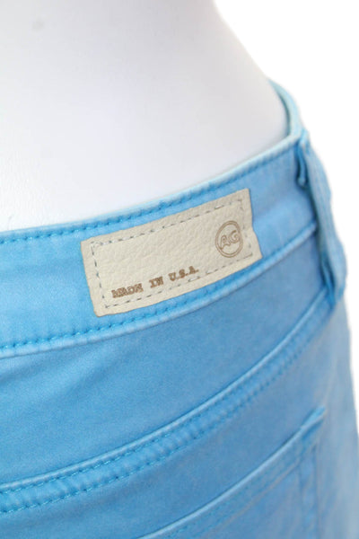 AG Adriano Goldschmied Womens Zipper Fly Mid Rise Stilt Cigarette Jeans Blue 26