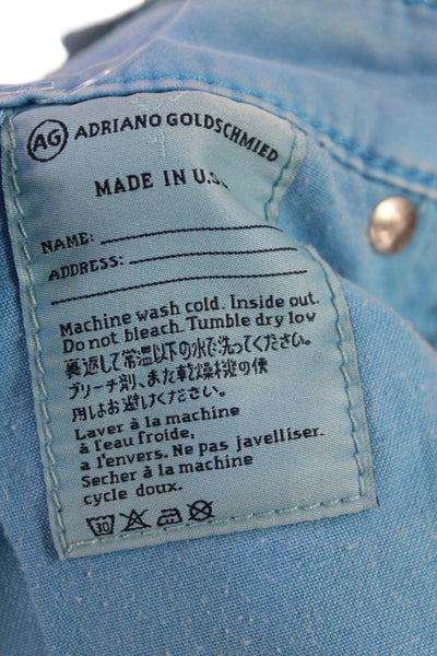 AG Adriano Goldschmied Womens Zipper Fly Mid Rise Stilt Cigarette Jeans Blue 26