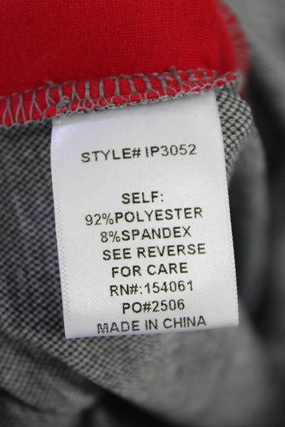 AMT Womens Zipper Fly Mid Rise Glen Plaid Trouser Pants Gray Red Size Medium