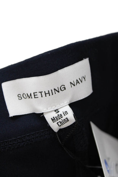 Something Navy Womens Pull-On Stretch High-Waisted Ponte Leggings Blue Size S