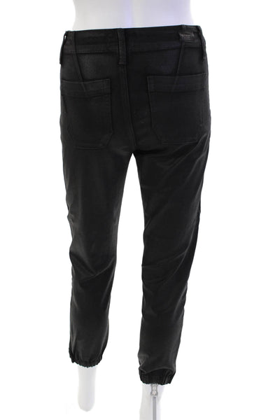 Paige Womens Cotton Zippered Mid-Rise Skinny Denim Jeans Black Size 25