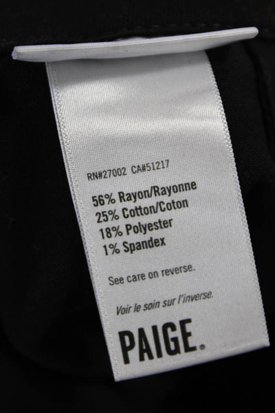 Paige Womens Cotton Zippered Mid-Rise Skinny Denim Jeans Black Size 25