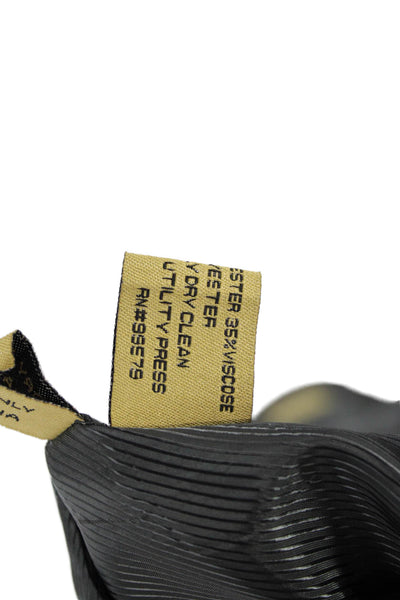 Luca Rossi Mens Pinstripe Collared Three Button Suit Jacket Gray Size 42R