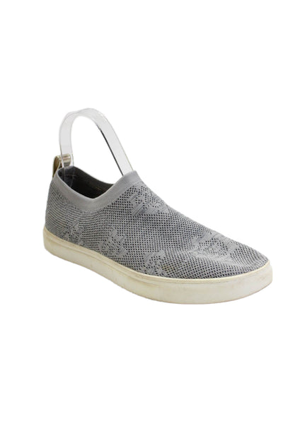 Kenneth Cole Womens Slip On Floral Knit Low Top Sneakers Gray White Size 7