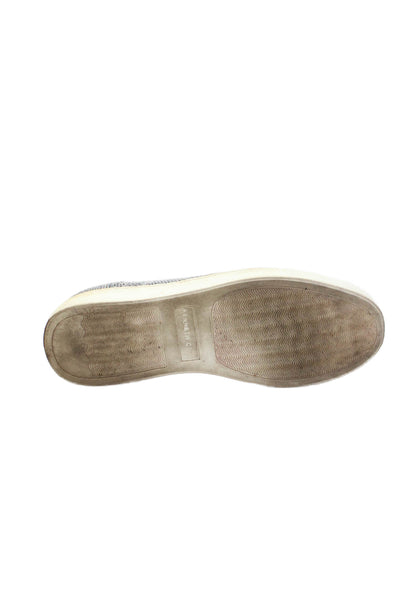 Kenneth Cole Womens Slip On Floral Knit Low Top Sneakers Gray White Size 7