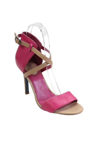 Maria Sharapova Cole Haan Womens Stiletto Ankle Strap Sandals Pink Size 6.5