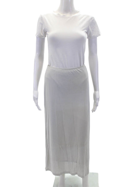Glenfield Womens Lined Stretch Casual Midi Skirt Solid Gray Size M