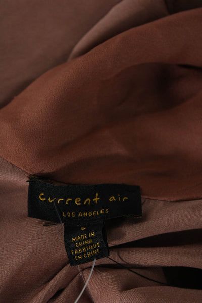 Current Air Women's Scoop Neck Sleeveless Dressy Tank Top Brown Size S