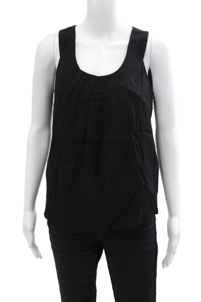 Kate Spade Womens Scoop Neck Sleeveless Lined Tank Top Black Size S