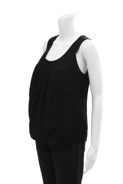 Kate Spade Womens Scoop Neck Sleeveless Lined Tank Top Black Size S