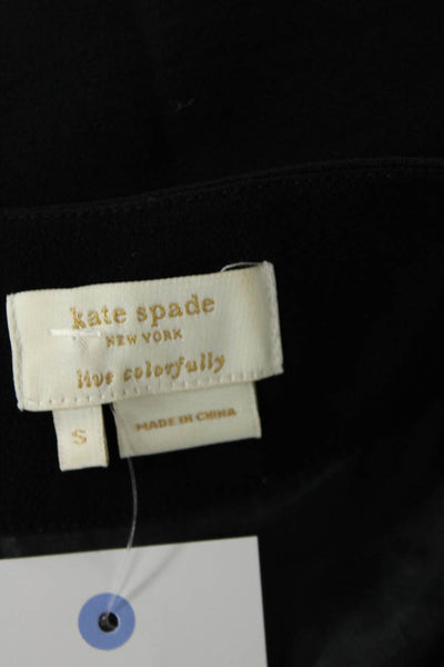 Kate Spade Womens Scoop Neck Sleeveless Lined Tank Top Black Size S
