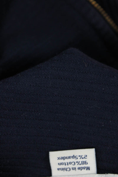 Vineyard Vines Womens Cotton Scoop Neck Long Sleeve Lined Zip Dress Navy Size XS