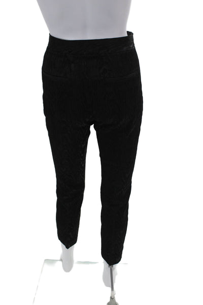 Rachel Zoe Womens Zipper Fly Mid Rise Pleated Trouser Pants Black Size 4
