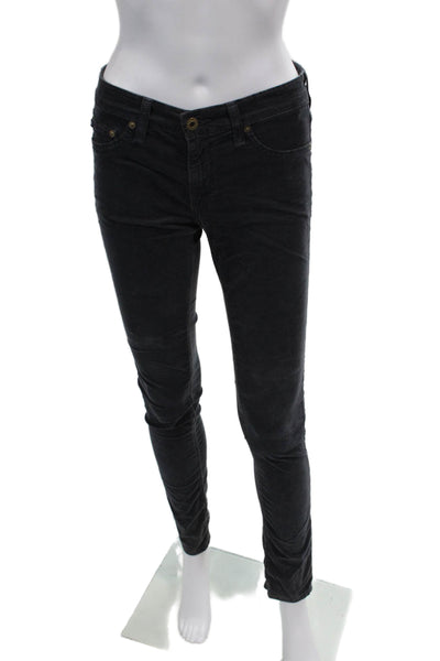 AG Adriano Goldschmied Womens The Jegging Corduroy Skinny Jeans Gray Size 26