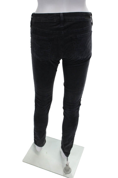 AG Adriano Goldschmied Womens The Jegging Corduroy Skinny Jeans Gray Size 26