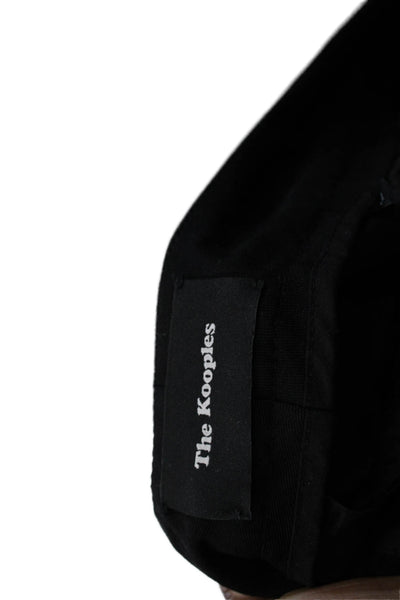 The Kooples Womens Zipper Fly Mid Rise Pleated Dress Pants Black Wool Size EU 36