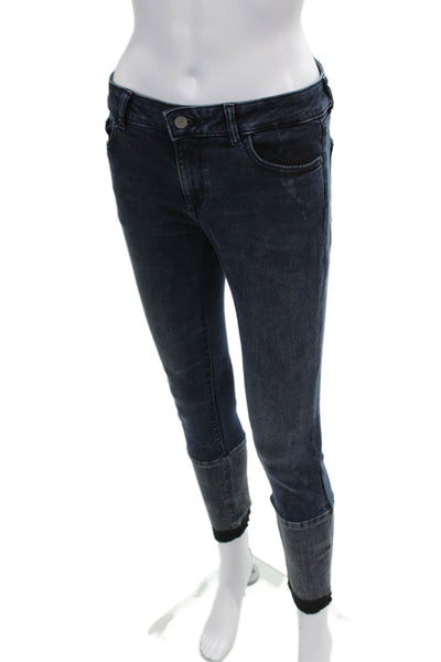 DL1961 Womens Zipper Fly Mid Rise Florence Cropped Jeans Blue Denim Size 26