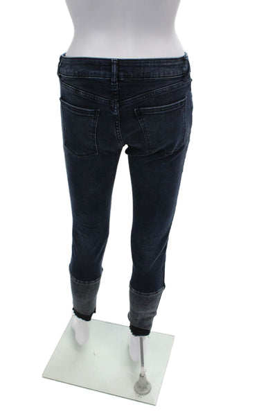 DL1961 Womens Zipper Fly Mid Rise Florence Cropped Jeans Blue Denim Size 26