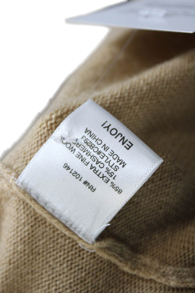 Michael Stars Womens Button Front Crew Neck Knit Cardigan Sweater Brown Size 1